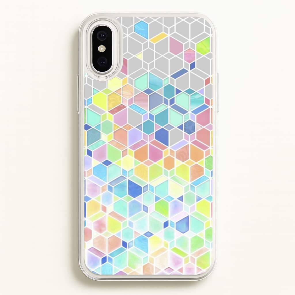 Bright Hexagon Pattern - Pattern Phone Case for iPhone XS Max