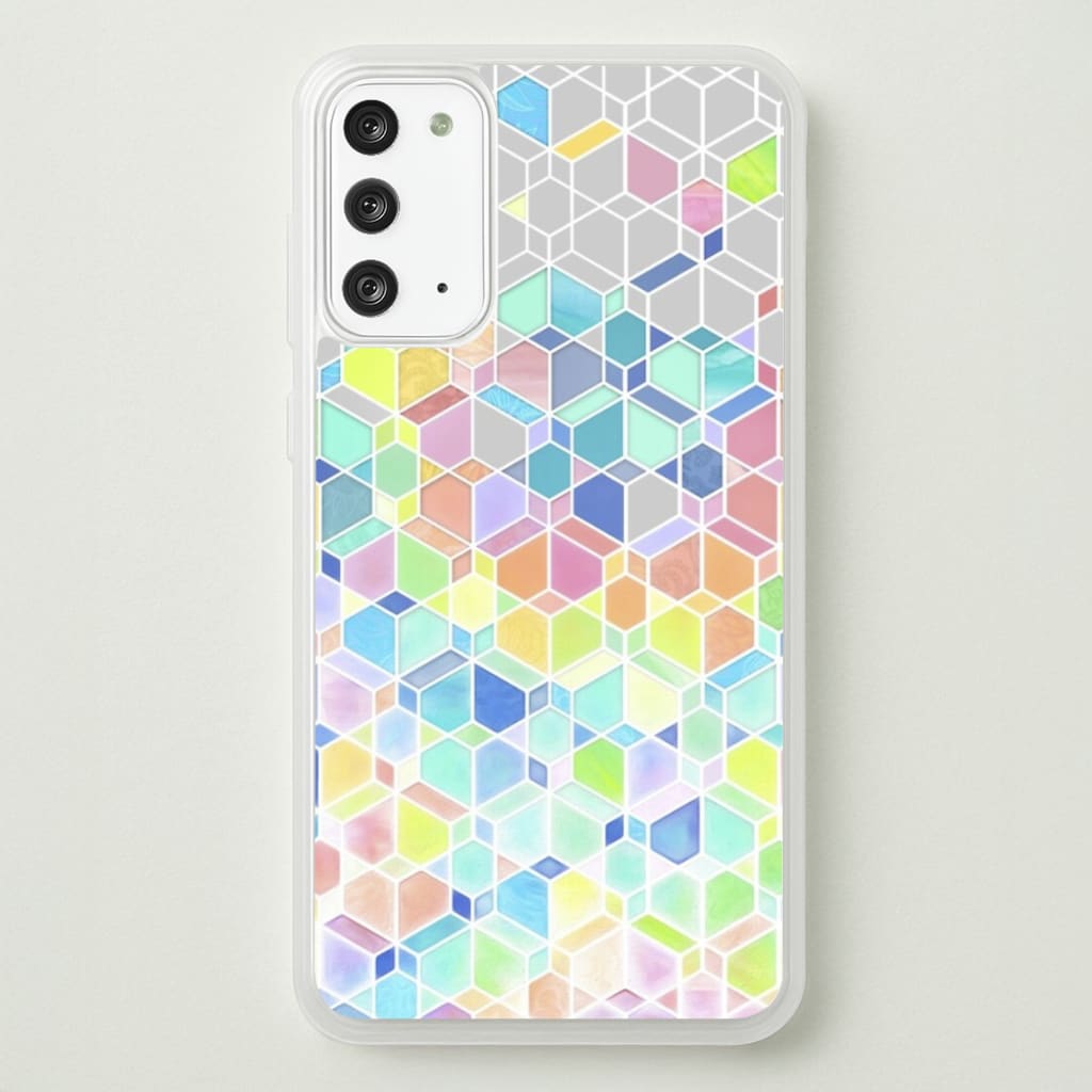 Bright Hexagon Pattern - Pattern Phone Case for Galaxy Note 20