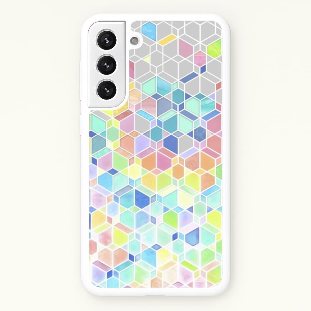 Bright Hexagon Pattern - Pattern Phone Case for Galaxy S22 Plus