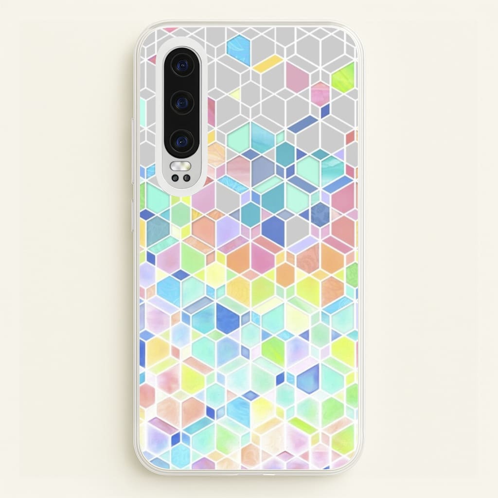 Bright Hexagon Pattern - Pattern Phone Case for Huawei P30
