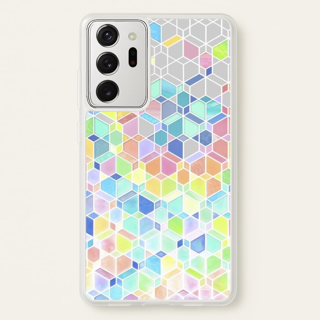 Bright Hexagon Pattern - Pattern Phone Case for Galaxy Note 20 Ultra