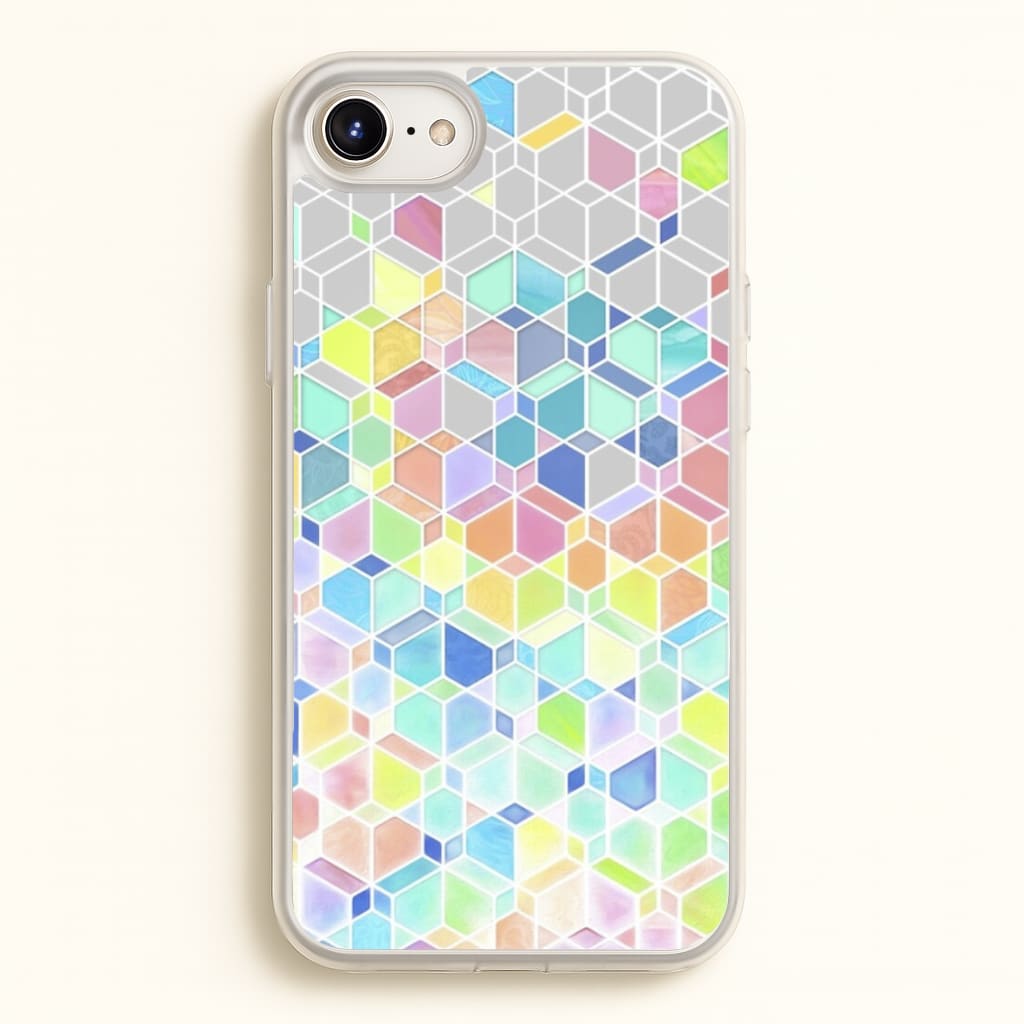 Bright Hexagon Pattern - Pattern Phone Case for iPhone 6 / 7 / 8 / SE