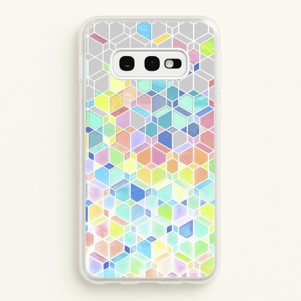 Bright Hexagon Pattern - Pattern Phone Case for Galaxy S10e