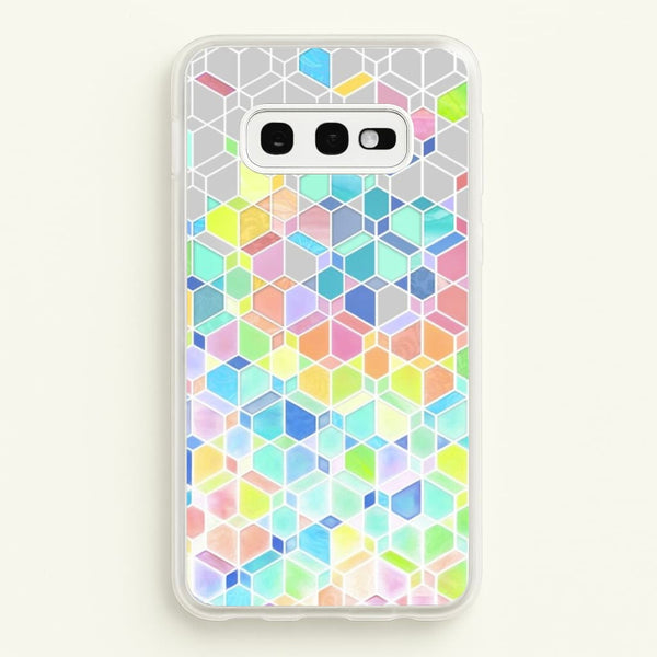 Bright Hexagon Pattern - Pattern Phone Case for Galaxy S10e
