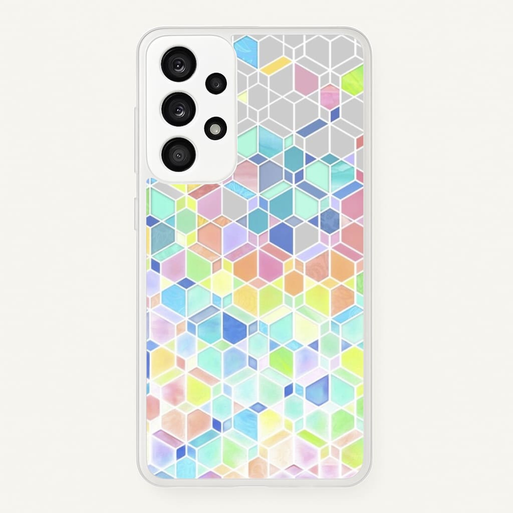 Bright Hexagon Pattern - Pattern Phone Case for Galaxy A33