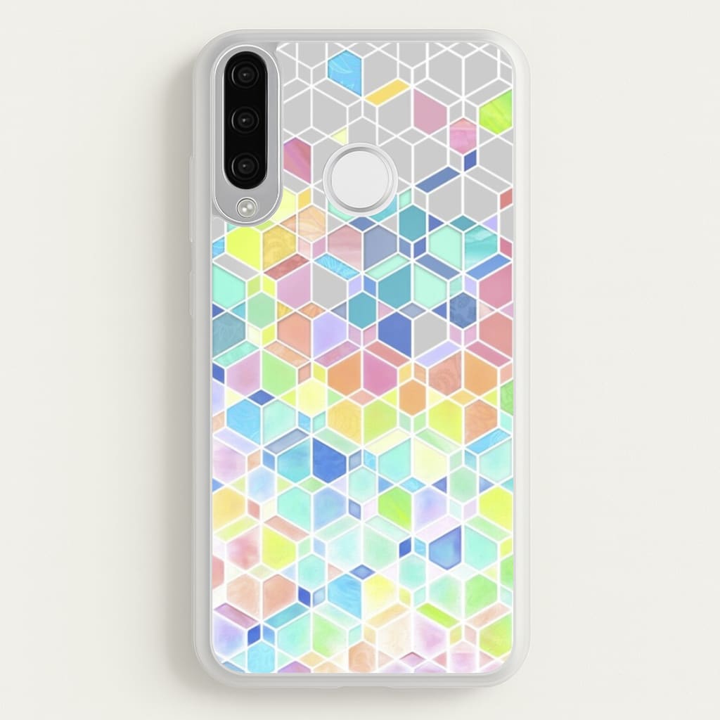 Bright Hexagon Pattern - Pattern Phone Case for Huawei P30 Lite