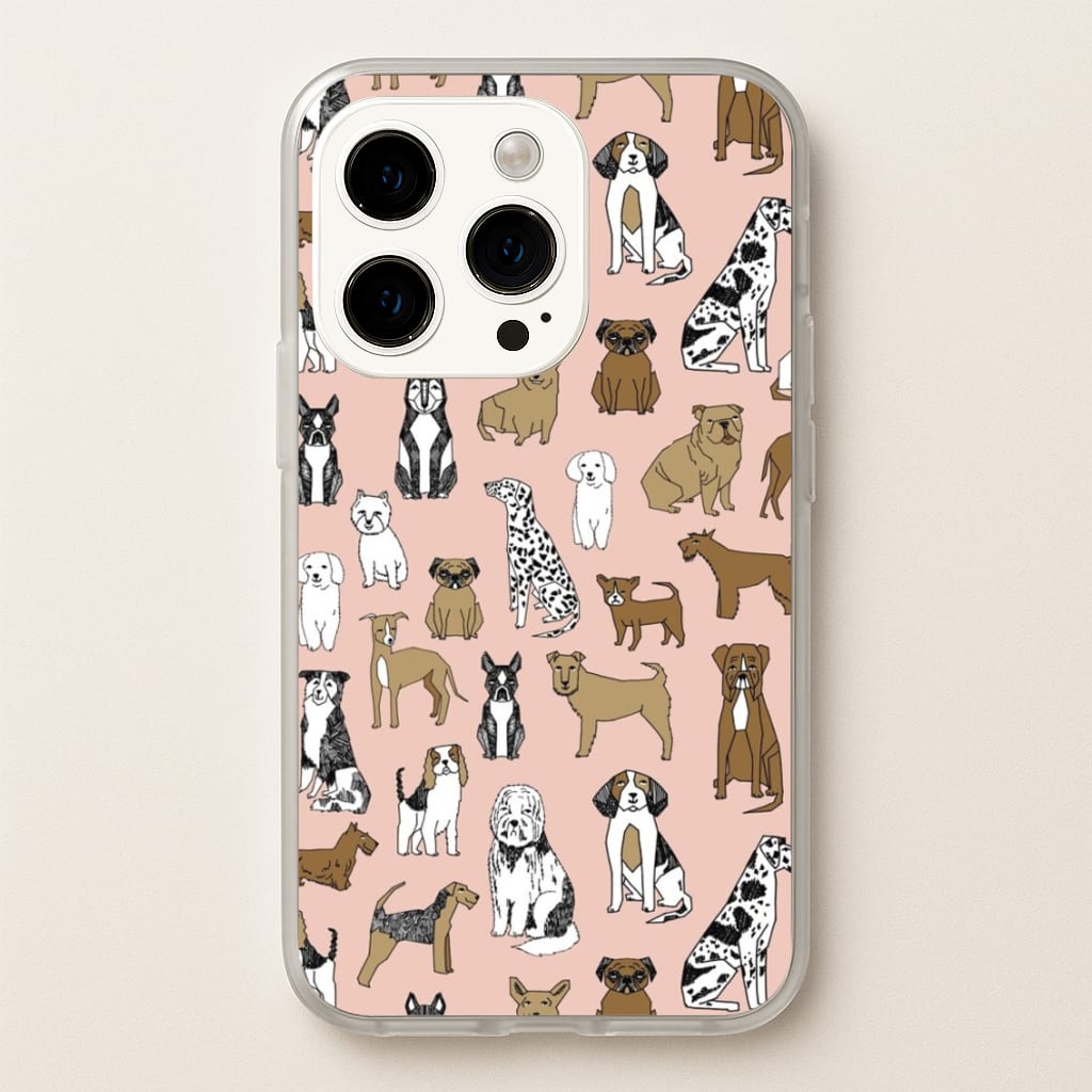 Dog Breeds - Animal Pattern - Pattern Phone Case for iPhone 15 Pro