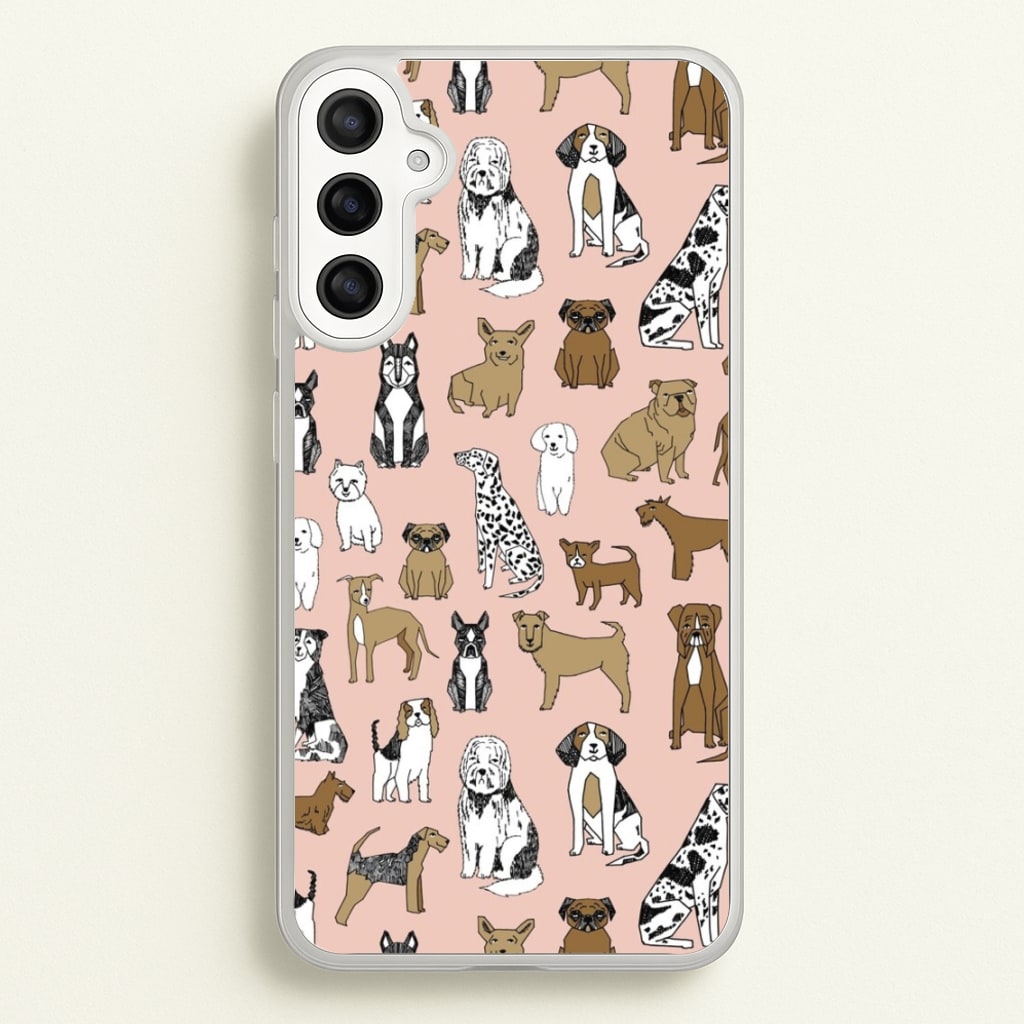 Dog Breeds - Animal Pattern - Pattern Phone Case for Galaxy A36