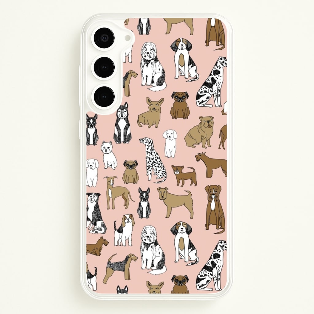 Dog Breeds - Animal Pattern - Pattern Phone Case for Galaxy S23