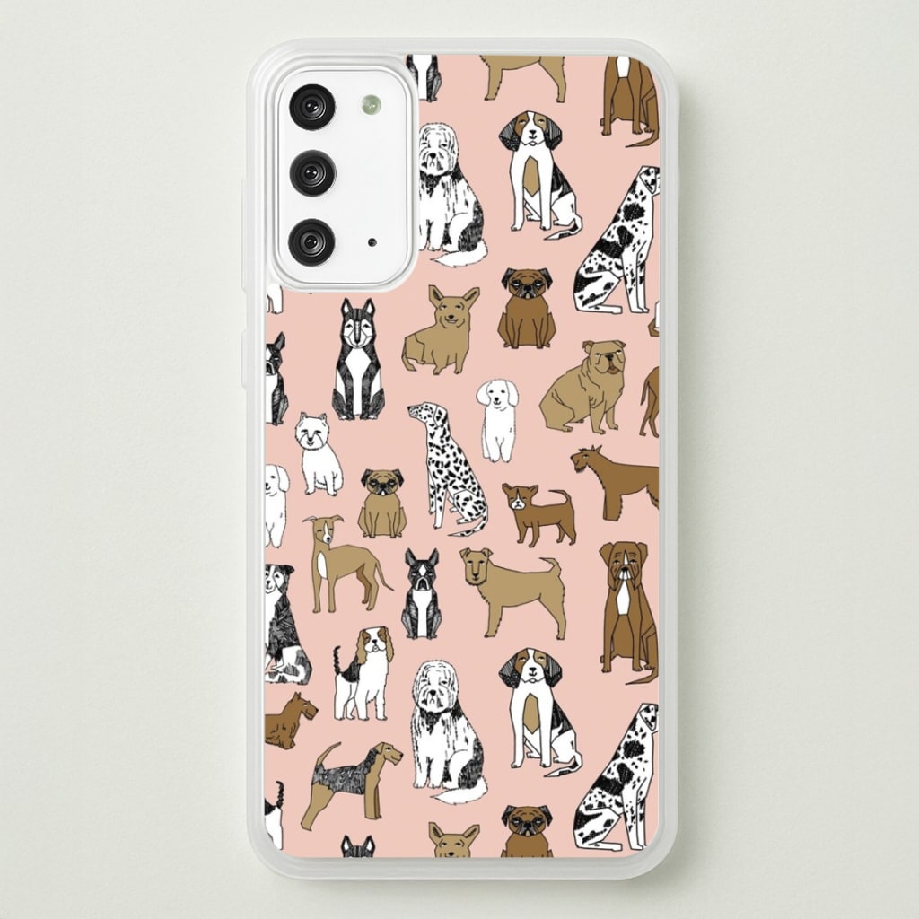 Dog Breeds - Animal Pattern - Pattern Phone Case for Galaxy Note 20