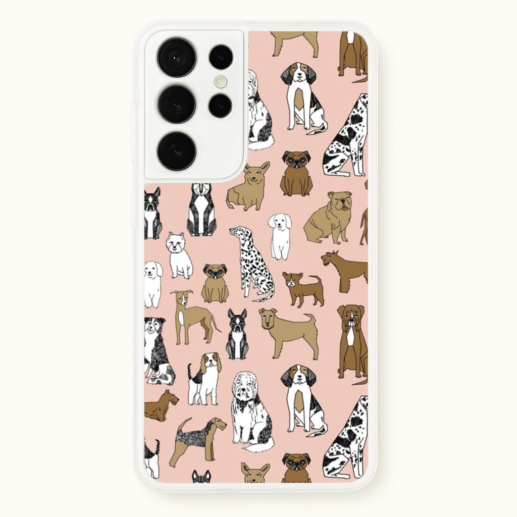 Dog Breeds - Animal Pattern - Pattern Phone Case for Galaxy S21 Ultra