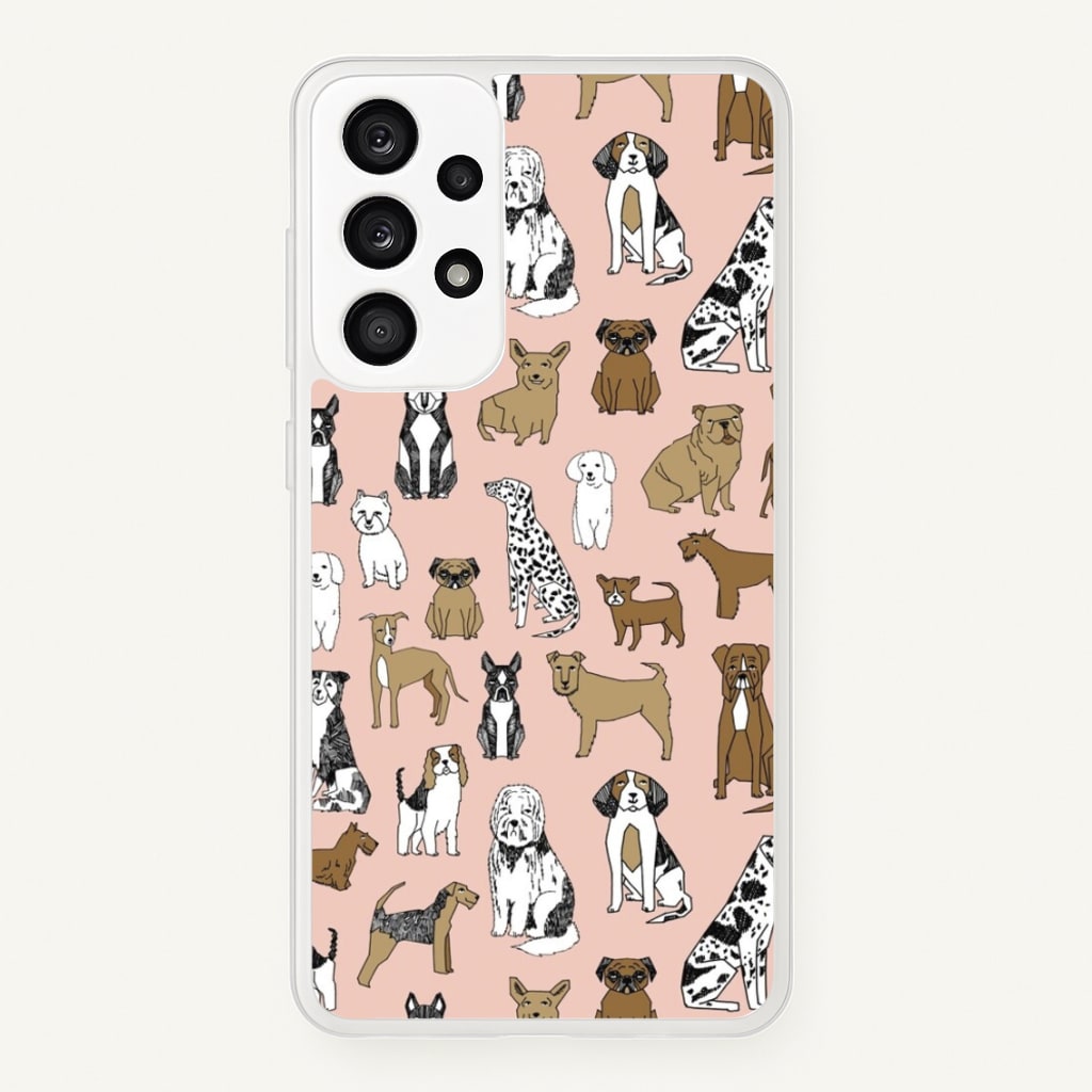 Dog Breeds - Animal Pattern - Pattern Phone Case for Galaxy A53