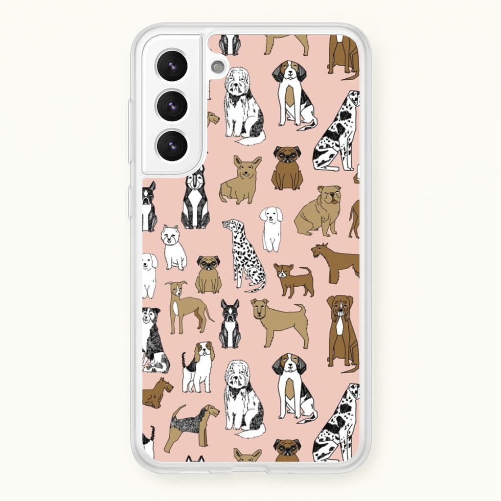 Dog Breeds - Animal Pattern - Pattern Phone Case for Galaxy S21 Plus