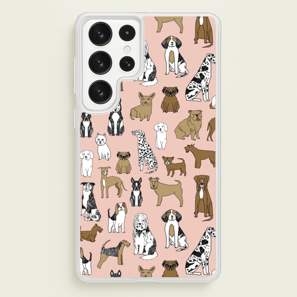 Dog Breeds - Animal Pattern - Pattern Phone Case for Galaxy S23 Ultra