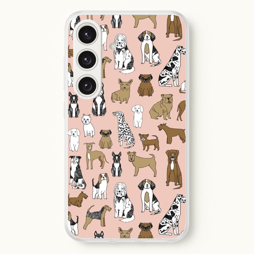 Dog Breeds - Animal Pattern - Pattern Phone Case for Galaxy S25