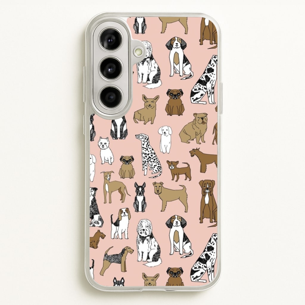 Dog Breeds - Animal Pattern - Pattern Phone Case for Galaxy A56