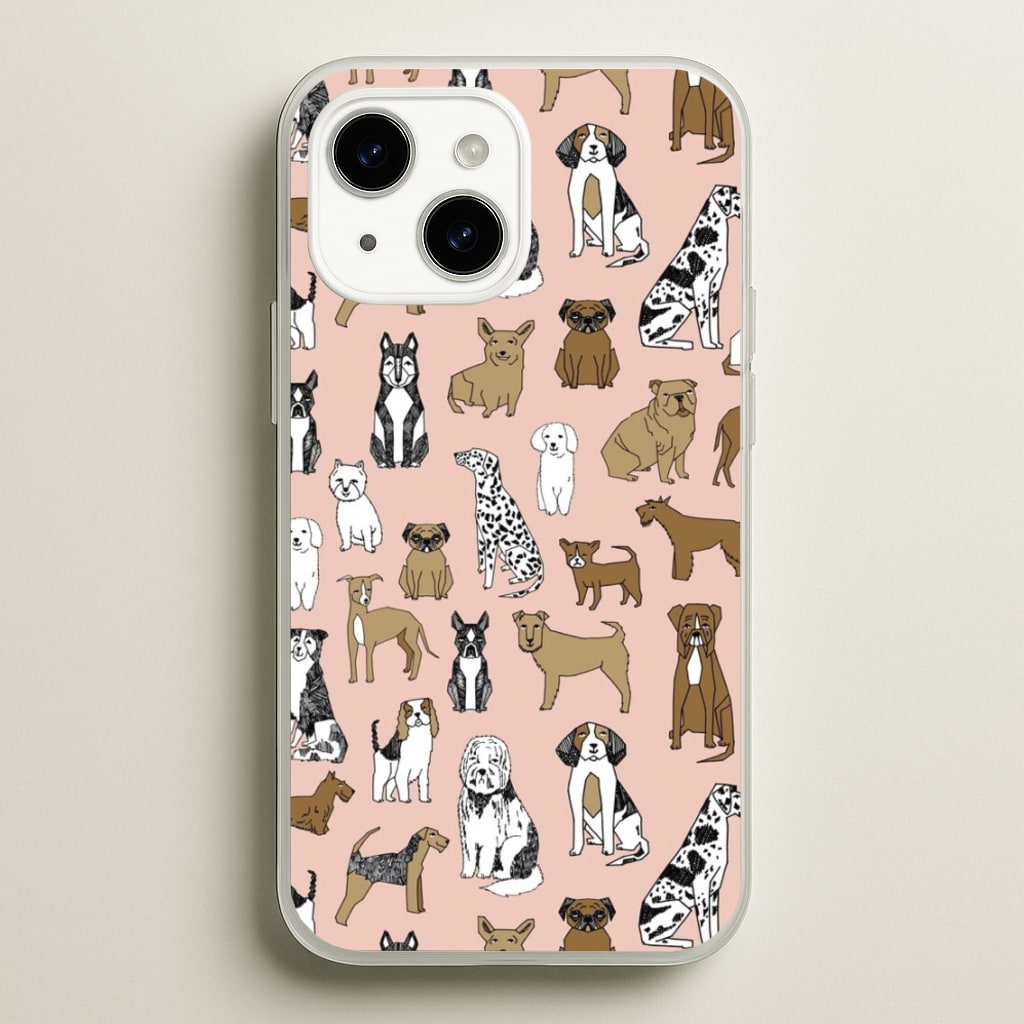 Dog Breeds - Animal Pattern - Pattern Phone Case for iPhone 14 Plus