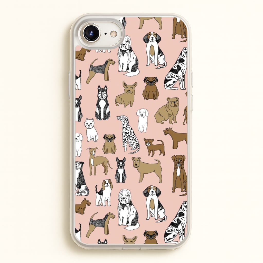 Dog Breeds - Animal Pattern - Pattern Phone Case for iPhone 6 Plus / 7 Plus / 8 Plus
