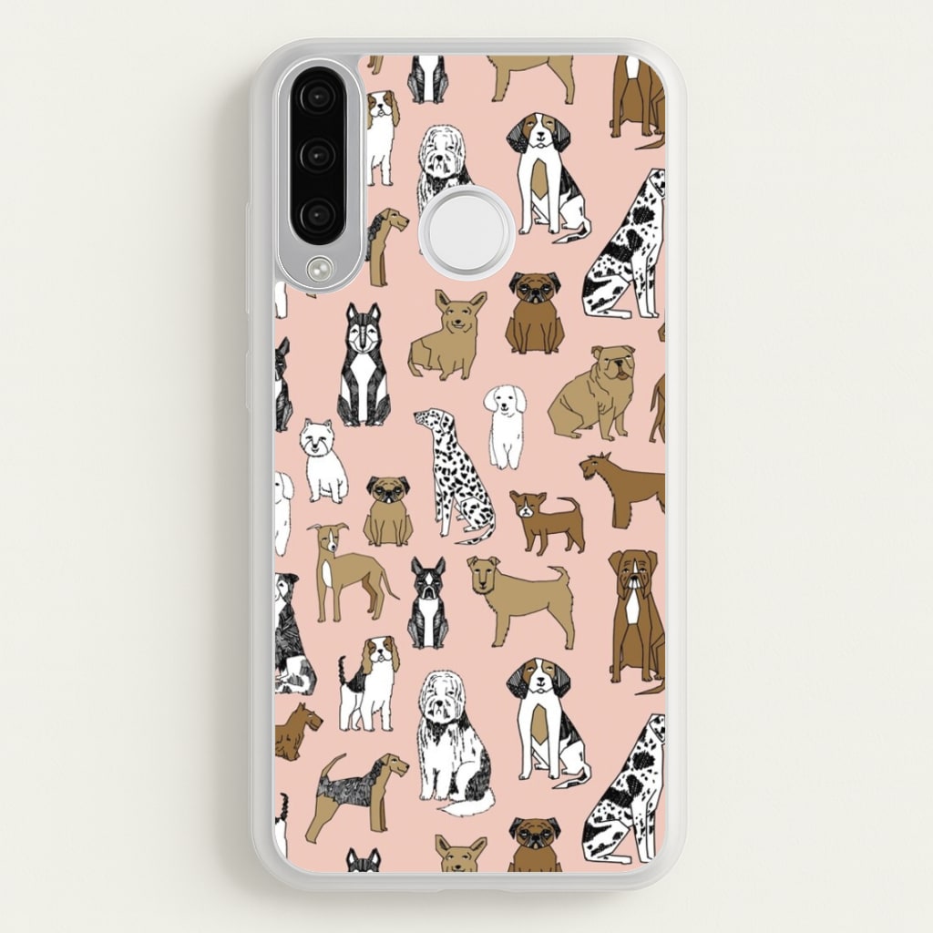Dog Breeds - Animal Pattern - Pattern Phone Case for Huawei P30 Lite
