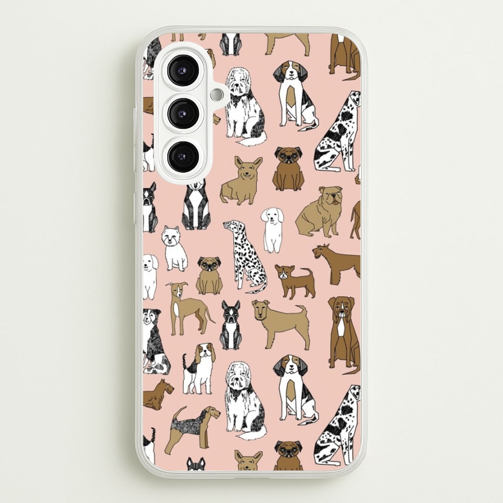 Dog Breeds - Animal Pattern - Pattern Phone Case for Galaxy A16