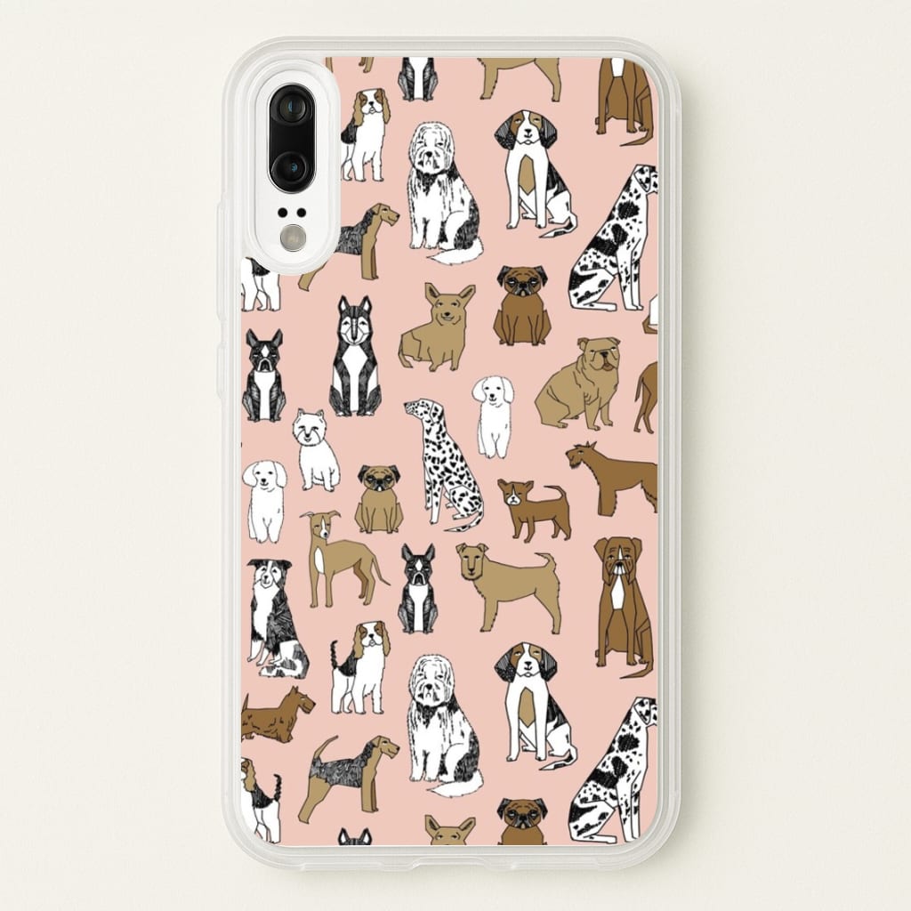 Dog Breeds - Animal Pattern - Pattern Phone Case for Huawei P20
