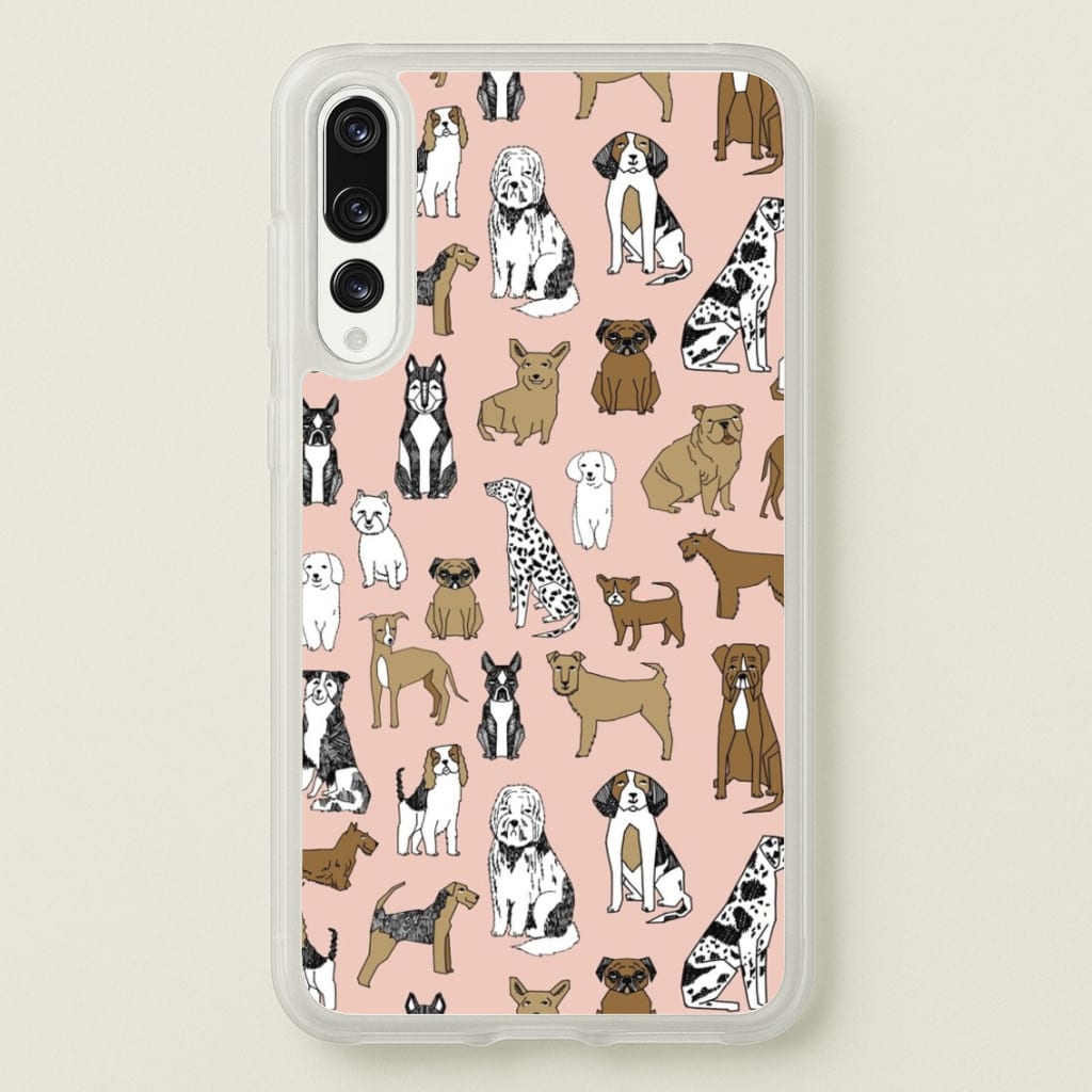 Dog Breeds - Animal Pattern - Pattern Phone Case for Huawei P20 Pro