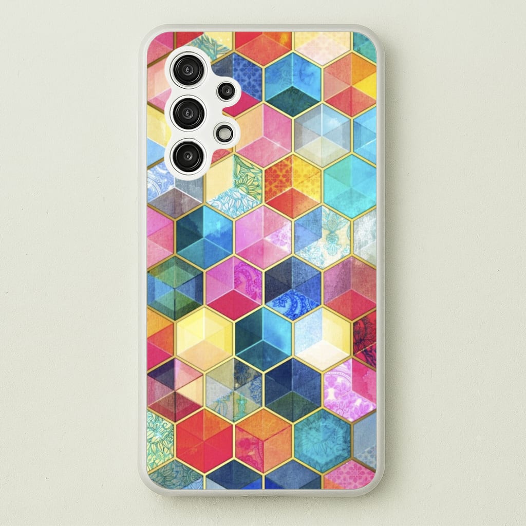 Colourful Honeycomb Pattern - Pattern Phone Case for Galaxy A13