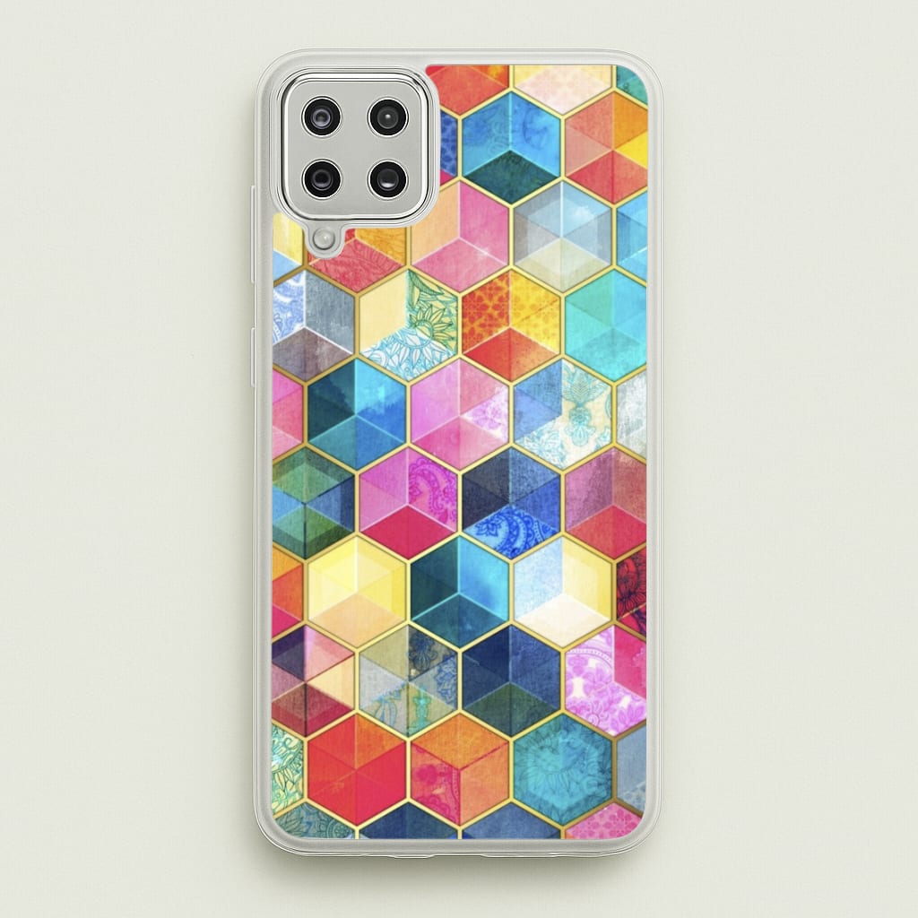 Colourful Honeycomb Pattern - Pattern Phone Case for Galaxy A12