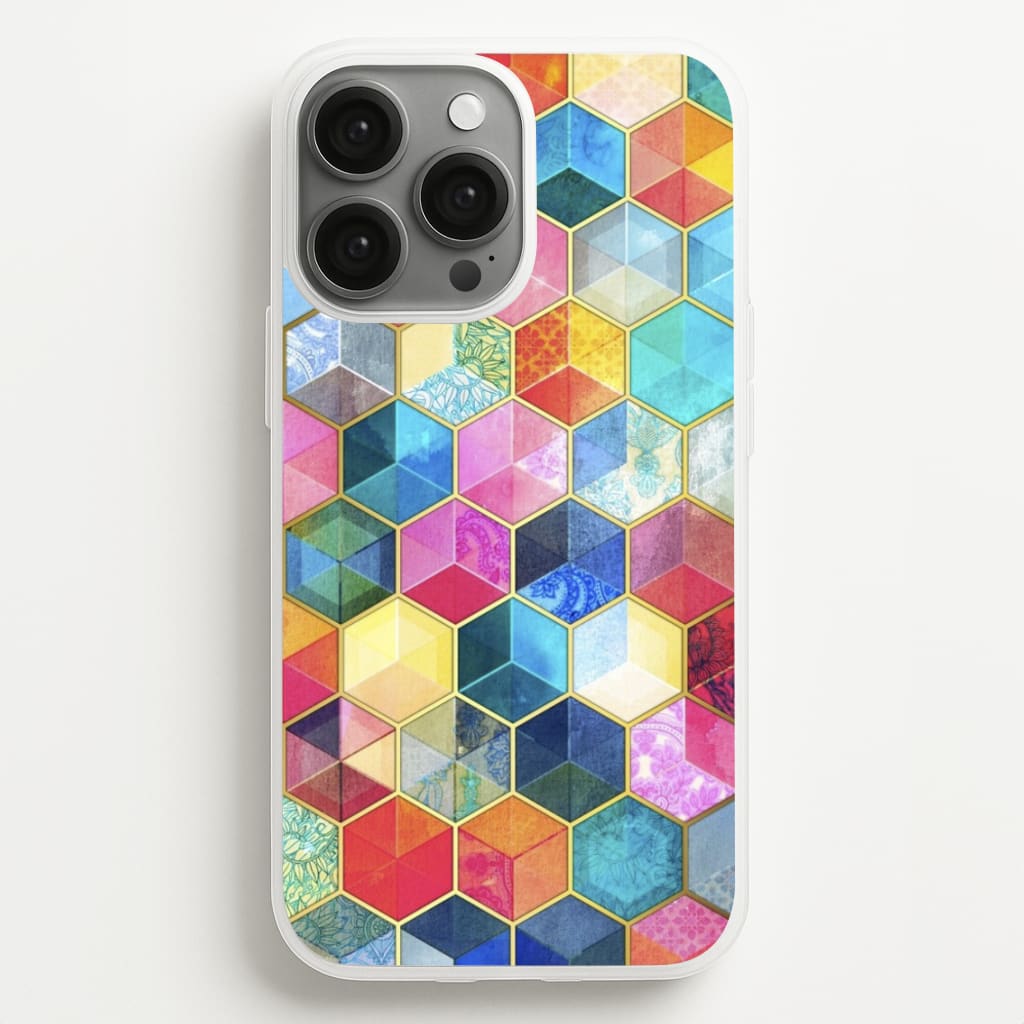 Colourful Honeycomb Pattern - Pattern Phone Case for iPhone 13 Pro Max