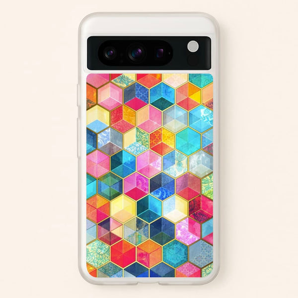 Colourful Honeycomb Pattern - Pattern Phone Case for Google Pixel 8 Pro