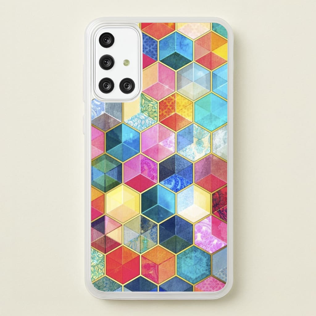 Colourful Honeycomb Pattern - Pattern Phone Case for Galaxy A71