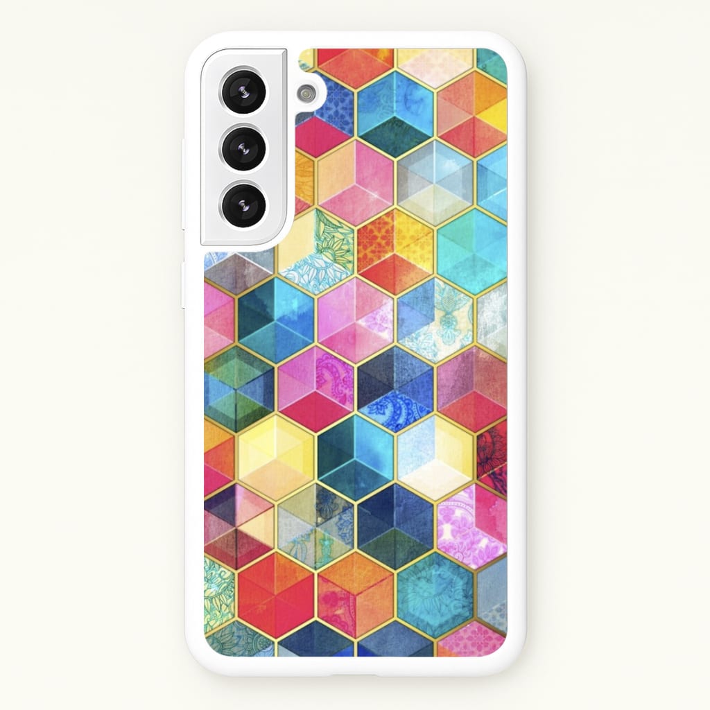 Colourful Honeycomb Pattern - Pattern Phone Case for Galaxy S22 Plus