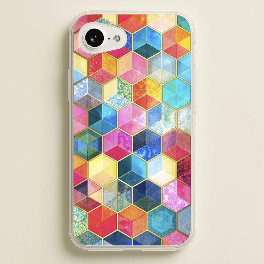 Colourful Honeycomb Pattern - Pattern Phone Case for iPhone 16e