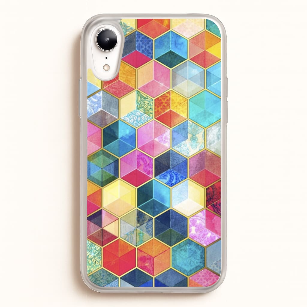 Colourful Honeycomb Pattern - Pattern Phone Case for iPhone XR