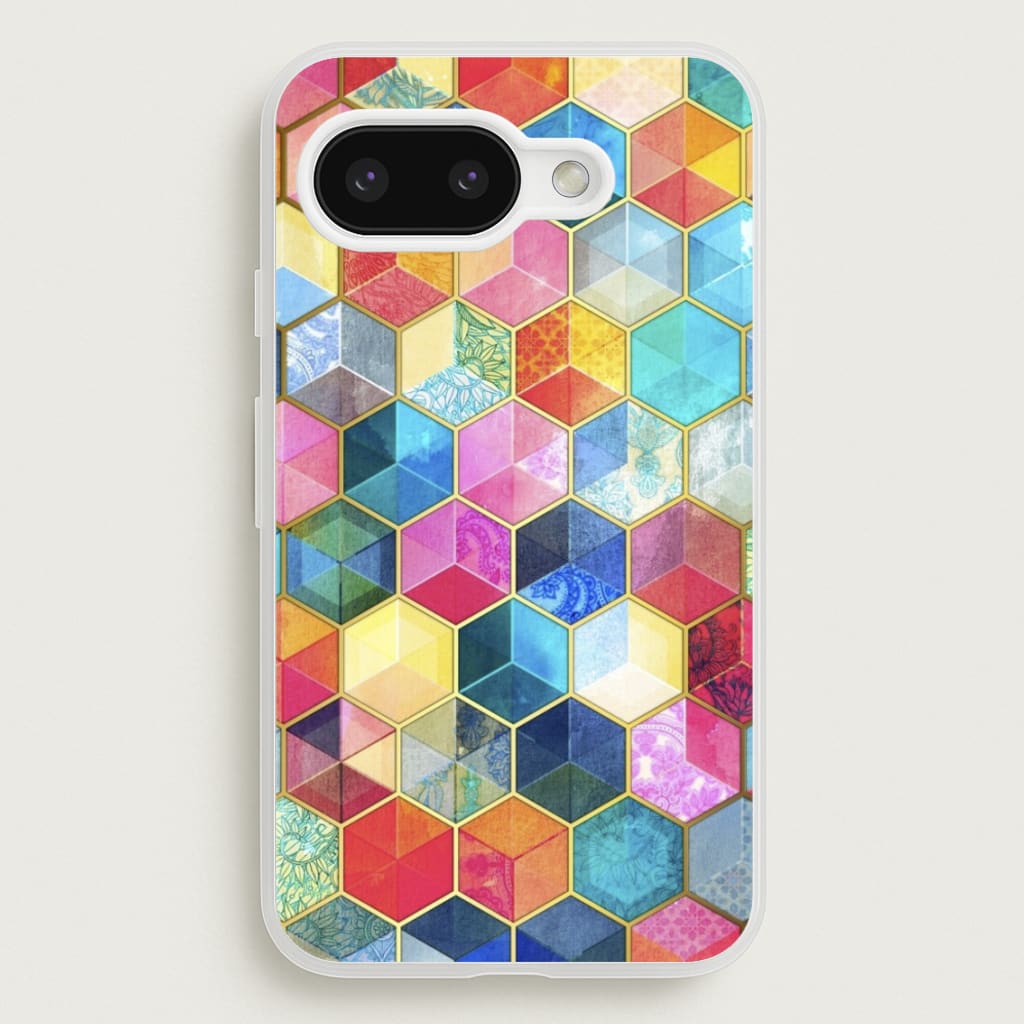 Colourful Honeycomb Pattern - Pattern Phone Case for Google Pixel 9a
