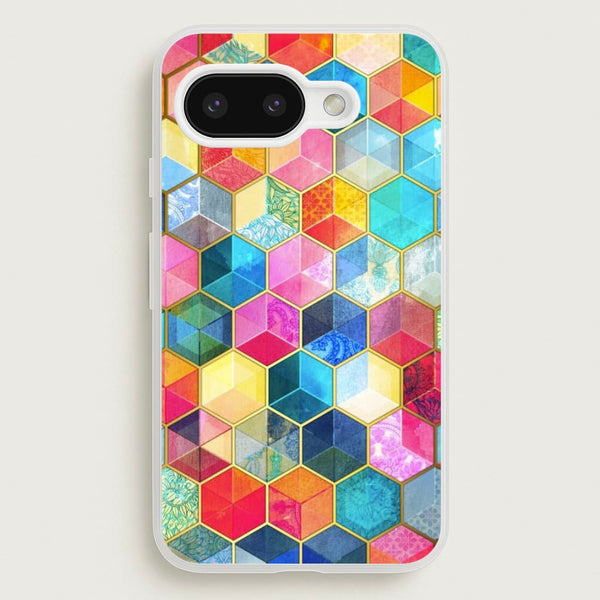 Colourful Honeycomb Pattern - Pattern Phone Case for Google Pixel 9a