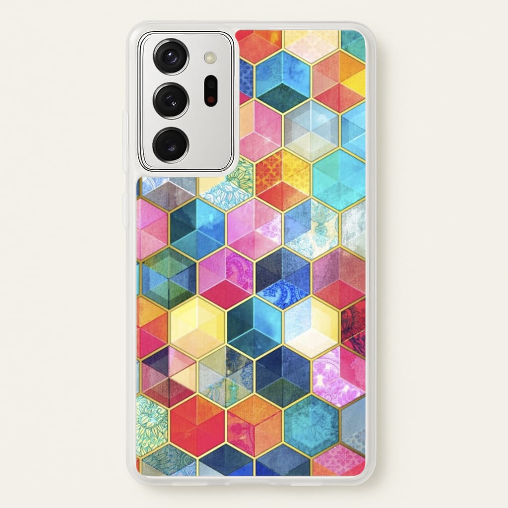 Colourful Honeycomb Pattern - Pattern Phone Case for Galaxy Note 20 Ultra
