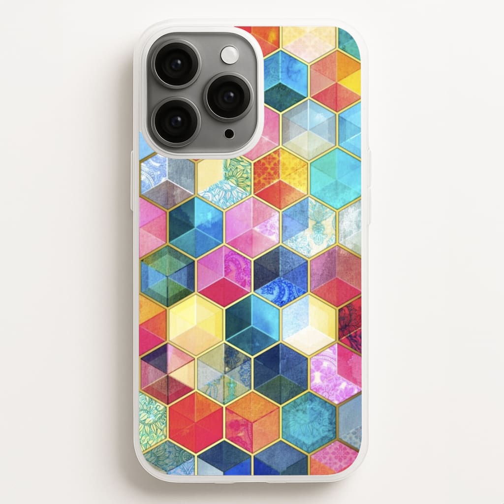 Colourful Honeycomb Pattern - Pattern Phone Case for iPhone 12 Pro Max