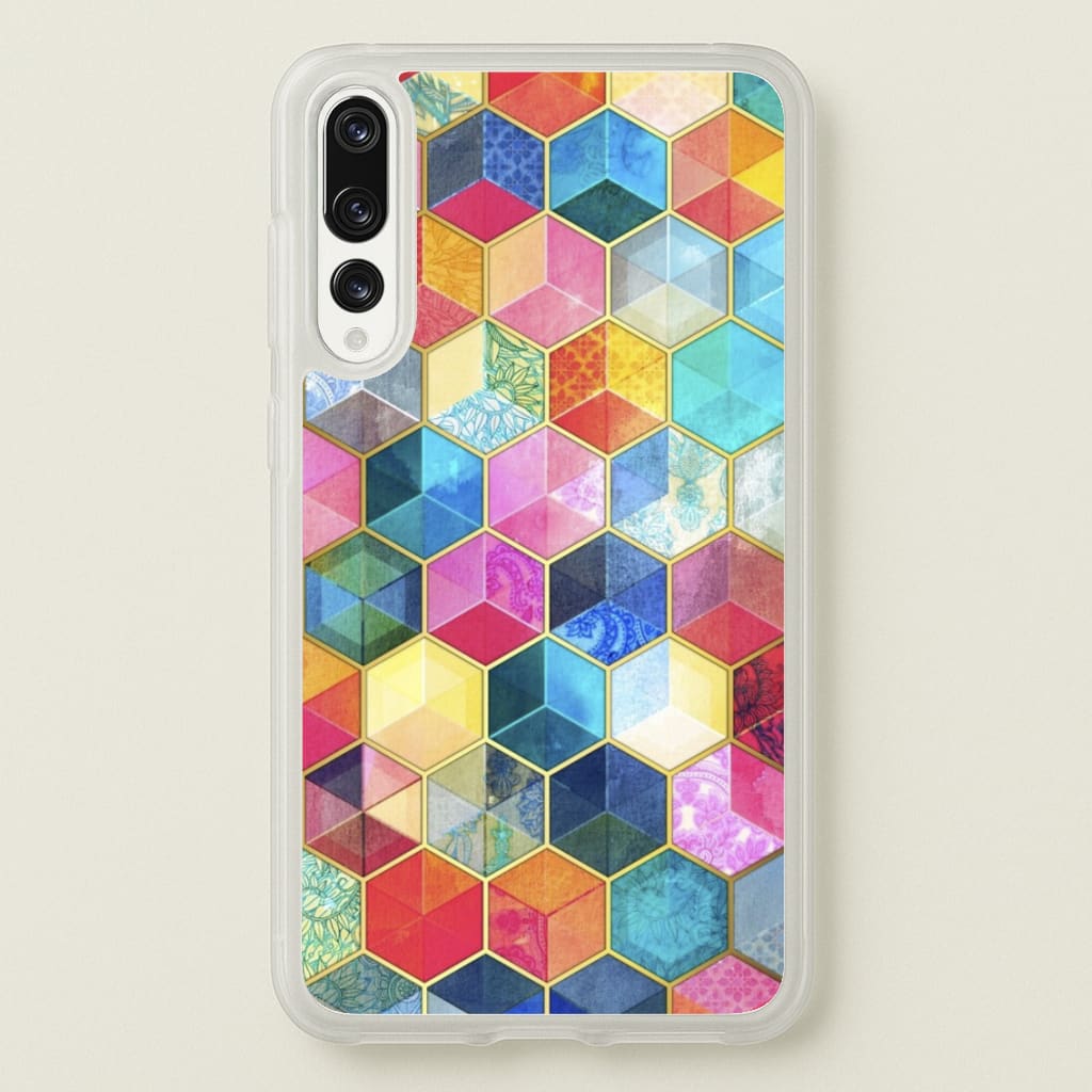 Colourful Honeycomb Pattern - Pattern Phone Case for Huawei P20 Pro