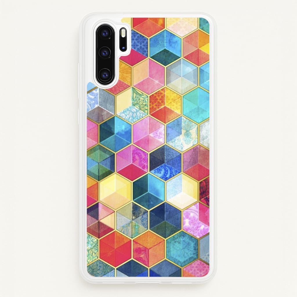 Colourful Honeycomb Pattern - Pattern Phone Case for Huawei P30 Pro