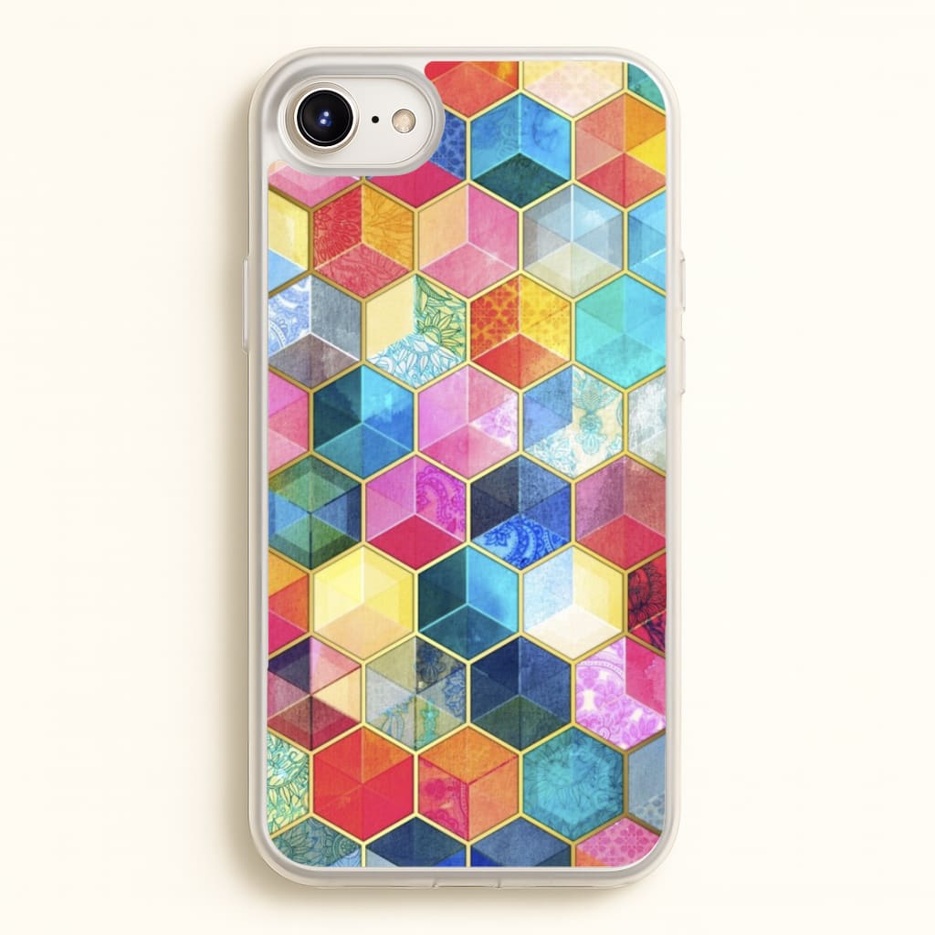 Colourful Honeycomb Pattern - Pattern Phone Case for iPhone 6 / 7 / 8 / SE