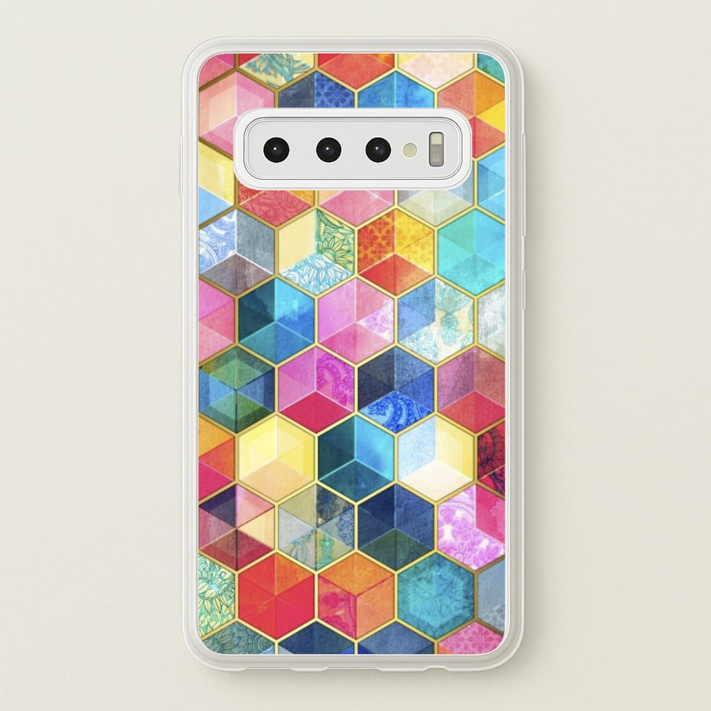Colourful Honeycomb Pattern - Pattern Phone Case for Galaxy S10 Plus