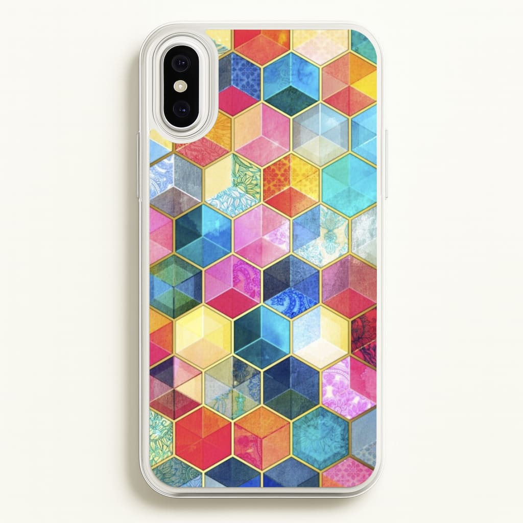 Colourful Honeycomb Pattern - Pattern Phone Case for iPhone XS Max