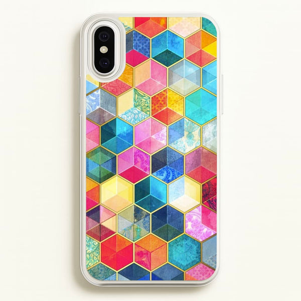Colourful Honeycomb Pattern - Pattern Phone Case for iPhone XS Max