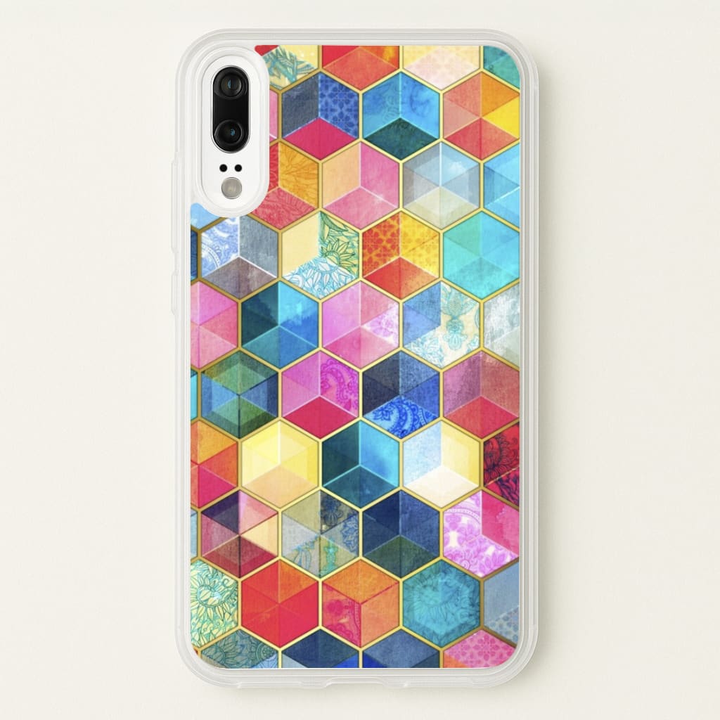 Colourful Honeycomb Pattern - Pattern Phone Case for Huawei P20