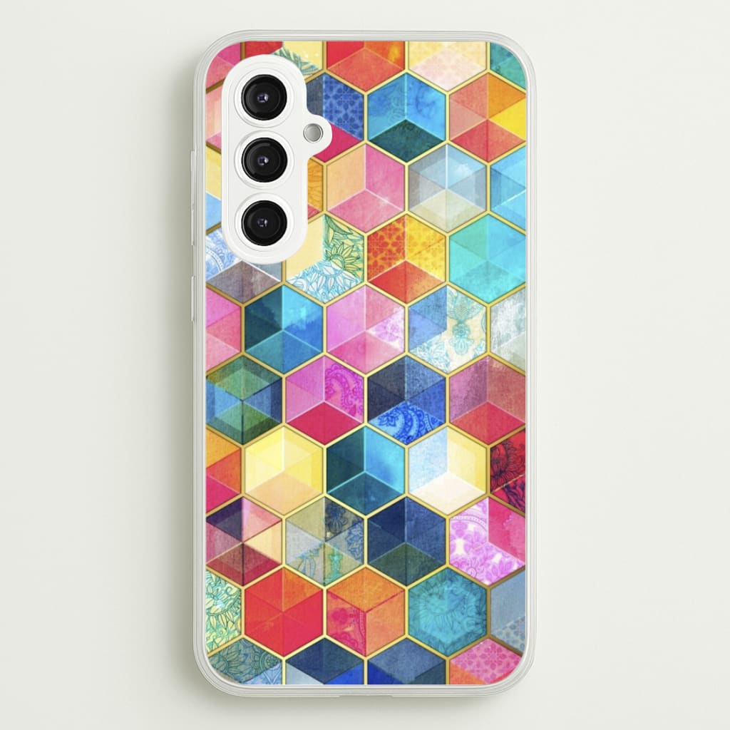 Colourful Honeycomb Pattern - Pattern Phone Case for Galaxy S23FE