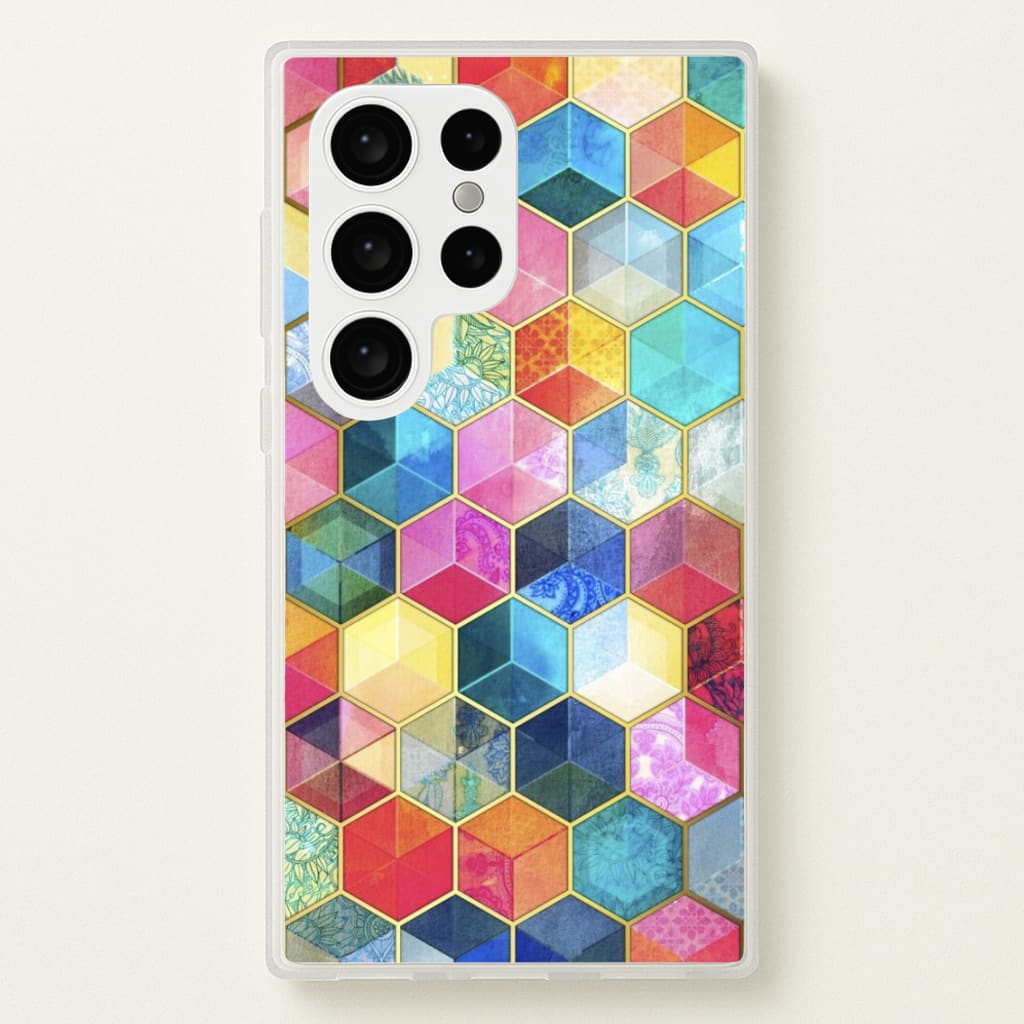 Colourful Honeycomb Pattern - Pattern Phone Case for Galaxy S24 Ultra