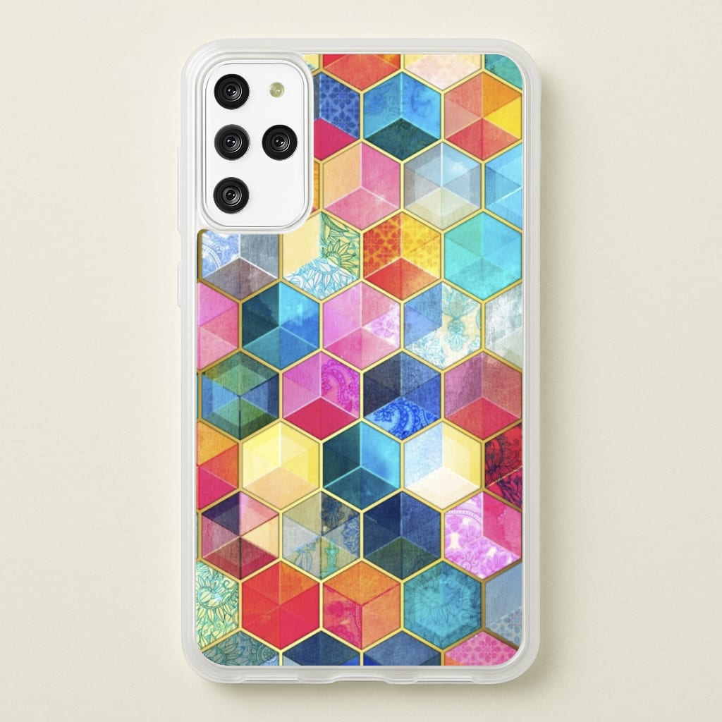 Colourful Honeycomb Pattern - Pattern Phone Case for Galaxy S20 Plus