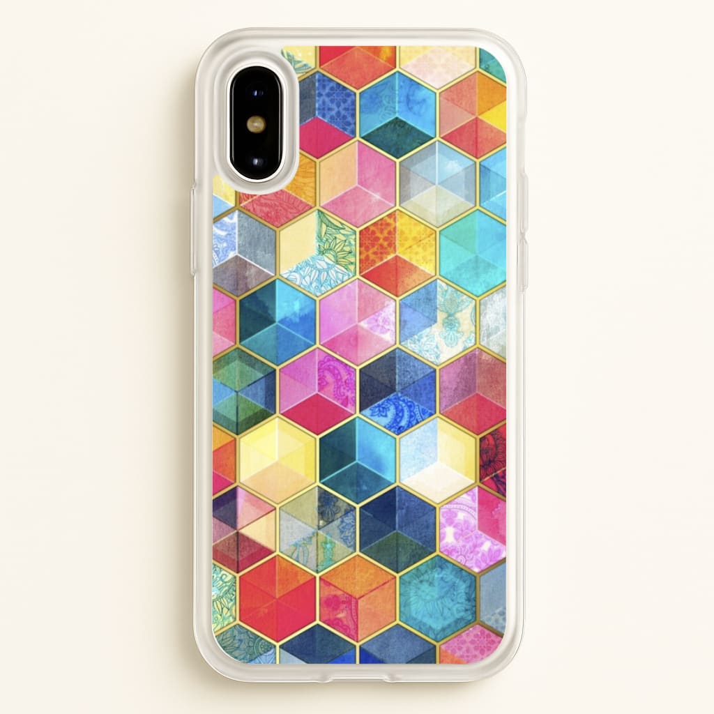 Colourful Honeycomb Pattern - Pattern Phone Case for iPhone X / XS