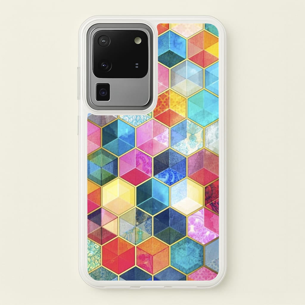 Colourful Honeycomb Pattern - Pattern Phone Case for Galaxy S20 Ultra